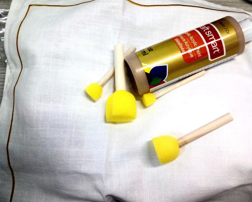Stippling Sponge Brushes with Wooden Handles for Craft Painting