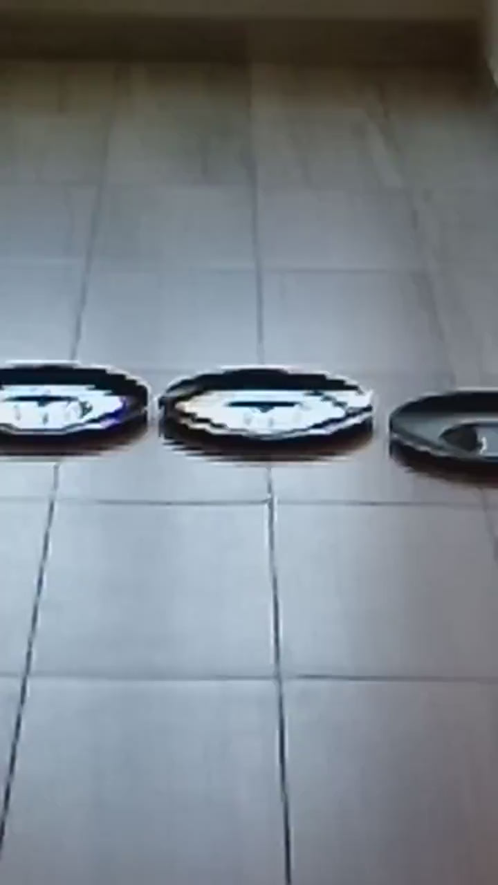 A set of 4 Black with Gold Rim Transparent Hammered Plastic Charger party Plates